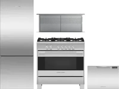 4 Piece Package Includes Refrigerator, Range, Hood And Dishwasher